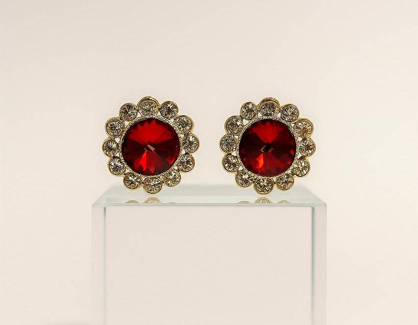 Crimson Halo Earrings